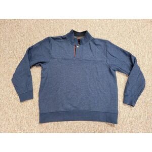 Orvis Sweater Mens XL Blue Quarter Zip Pullover‎ Fishing Outdoors Camping Hiking